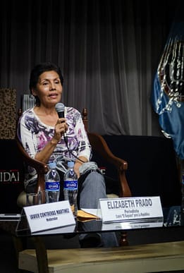 Elizabeth Prado, periodista del diario L República/ Foto: Mike Yovera (UJBM)