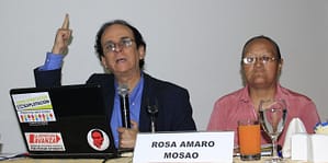 Foto: José De Echave, ex viceministro de Ambiente y Rosa Amaro del Movimiento pro la Salud de La Oroya
