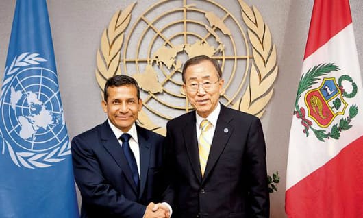 Humala reiteró su compromiso con la COP20 al Secretario de la ONU