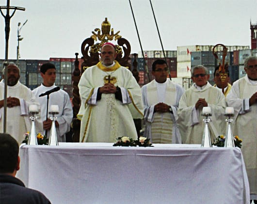Monseñor Jose Luis Del Palacio ofició la misa final de la jornada./ Foto: Diego Vertiz (Spacio Libre)